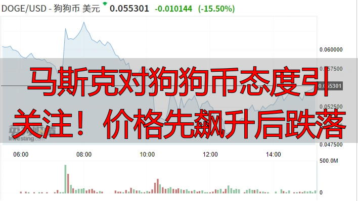 马斯克对狗狗币态度引关注!价格先飙升后跌落-丽金财经